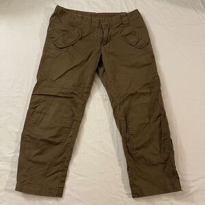 Vintage Buffalo David Bitton Cargo‎ Capri Pants Women's Size 27 Military Pockets